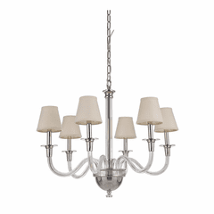 Craftmade Deran 6-LT Chandelier - Polished Nickel - 48026-PLN