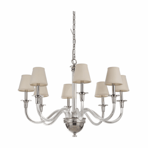 Craftmade Deran 8-LT Chandelier - Polished Nickel - 48028-PLN
