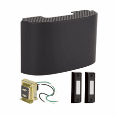 Craftmade Designer Chime Kit w/ 2 Black Buttons - Flat Black - CK2001-FB