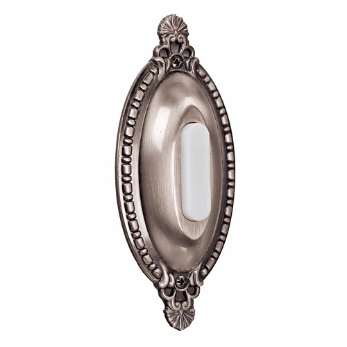 Craftmade Designer Oval Ornate Lighted Push Button - Pewter - BSOO-AP