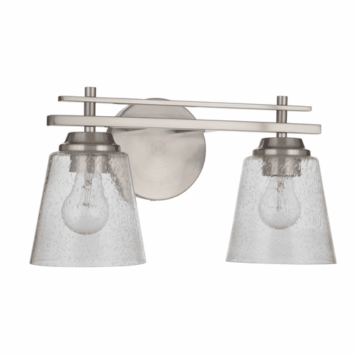 Craftmade Drake 2-LT Bathroom Vanity - Brushed Polished Nickel - 19616BNK2
