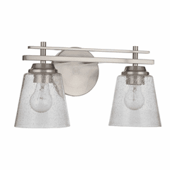 Craftmade Drake 2-LT Bathroom Vanity - Brushed Polished Nickel - 19616BNK2