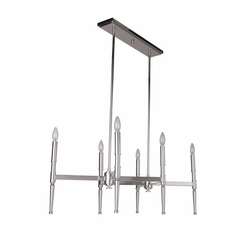 Craftmade Ella 6-LT Chandelier - Polished Nickel - 44626-PLN