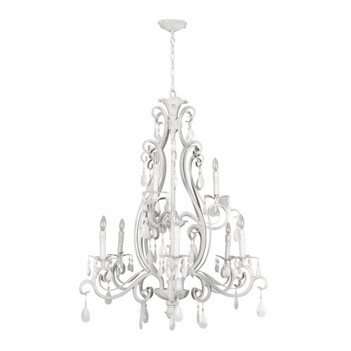 Craftmade Englewood 9-LT Chandelier - Gloss White - 25629-GW