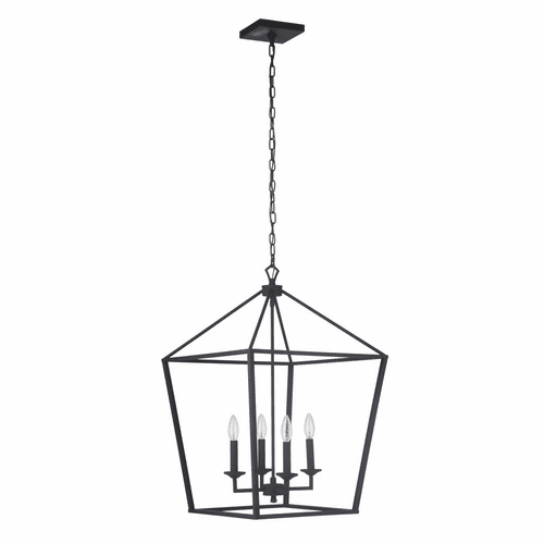 Craftmade Flynt 4-LT Large Foyer Light - Flat Black - 52936-FB