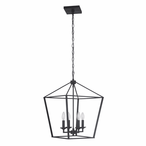 Craftmade Flynt 4-LT Medium Foyer Light - Flat Black - 52935-FB