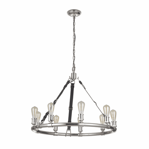 Craftmade Gallery Huxley 9-LT Chandelier - Polished Nickel - 48129-PLN