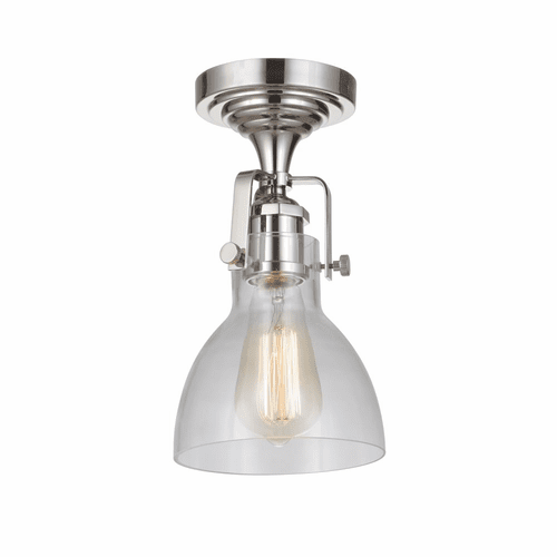 Craftmade Gallery State House 1-LT Semi Flush - Polished Nickel - X8317-PLN-C