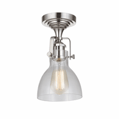 Craftmade Gallery State House 1-LT Semi Flush - Polished Nickel - X8317-PLN-C Craftmade Gallery State House 1-LT Semi Flush - Polished Nickel - X8317-PLN-C