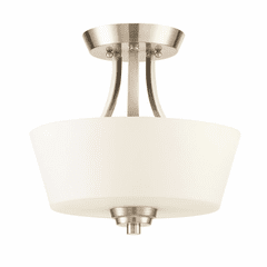 Craftmade Grace 2-LT Convertible Semi Flush - Brushed Polished Nickel - 41952-BNK