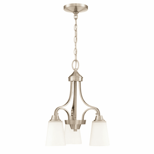 Craftmade Grace 3-LT Down Chandelier - Brushed Polished Nickel - 41913-BNK