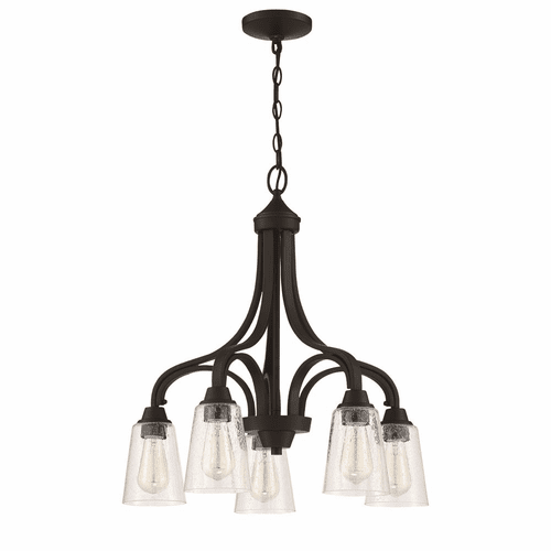 Craftmade Grace 5-LT Down Chandelier - Espresso - 41915-ESP-CS