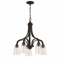 Craftmade Grace 5-LT Down Chandelier - Espresso - 41915-ESP-CS