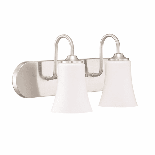 Craftmade Gwyneth 2-LT Bathroom Vanity - Brushed Polished Nickel - 50402-BNK-WG