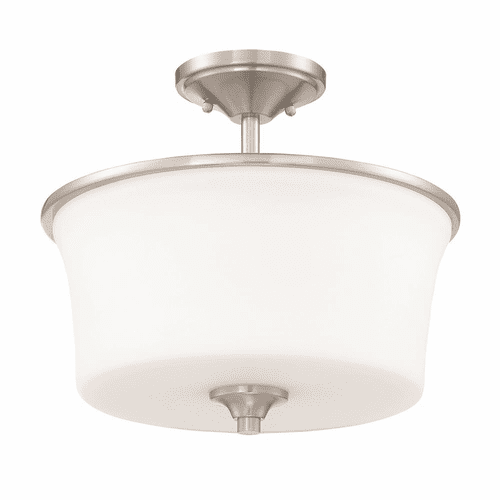 Craftmade Gwyneth 2-LT Semi-Flush/Pendant - Brushed Polished Nickel - 50452-BNK-WG