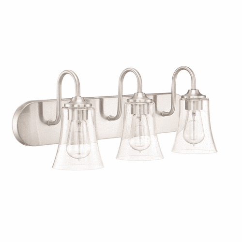 Craftmade Gwyneth 3-LT Bathroom Vanity - Brushed Polished Nickel - 50403-BNK