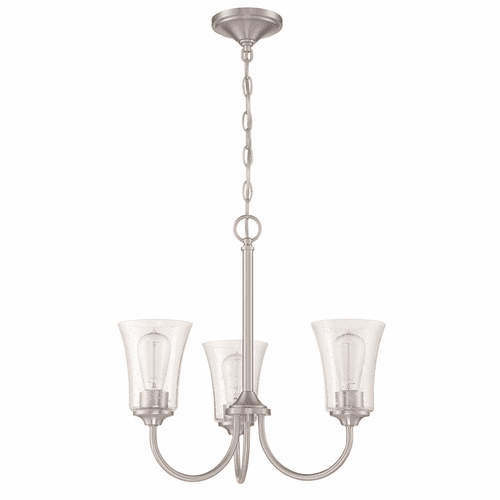 Craftmade Gwyneth 3-LT Chandelier - Brushed Polished Nickel - 50423-BNK