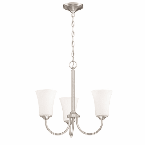 Craftmade Gwyneth 3-LT Chandelier - Brushed Polished Nickel - 50423-BNK-WG