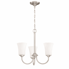 Craftmade Gwyneth 3-LT Chandelier - Brushed Polished Nickel - 50423-BNK-WG
