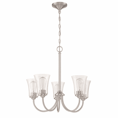 Craftmade Gwyneth 5-LT Chandelier - Brushed Polished Nickel - 50425-BNK