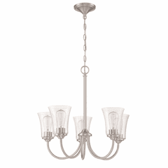 Craftmade Gwyneth 5-LT Chandelier - Brushed Polished Nickel - 50425-BNK Craftmade Gwyneth 5-LT Chandelier - Brushed Polished Nickel - 50425-BNK