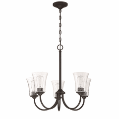 Craftmade Gwyneth 5-LT Chandelier - Flat Black - 50425-FB Craftmade Gwyneth 5-LT Chandelier - Flat Black - 50425-FB