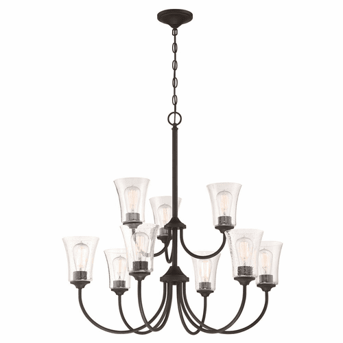 Craftmade Gwyneth 9-LT Chandelier - Flat Black - 50429-FB