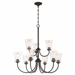 Craftmade Gwyneth 9-LT Chandelier - Flat Black - 50429-FB