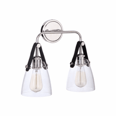 Craftmade Hagen 2 Light Wall Sconce - Polished Nickel - 51362-PLN Craftmade Hagen 2 Light Wall Sconce - Polished Nickel - 51362-PLN