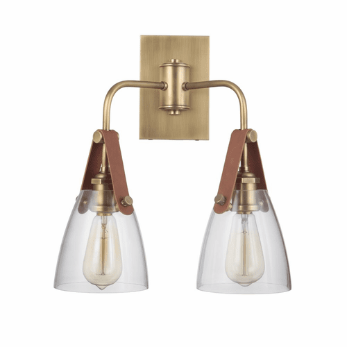 Craftmade Hagen 2 Light Wall Sconce - Vintage Brass - 51362-VB