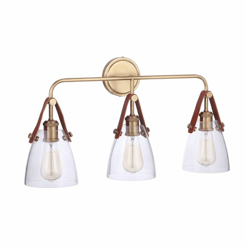 Craftmade Hagen 3 Light Vanity - Vintage Brass - 51303-VB