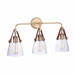 Craftmade Hagen 3 Light Vanity - Vintage Brass - 51303-VB Craftmade Hagen 3 Light Vanity - Vintage Brass - 51303-VB