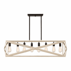 Craftmade Hansel 8 Light Island - Cottage White/Espresso - 51878-CWESP Craftmade Hansel 8 Light Island - Cottage White/Espresso - 51878-CWESP