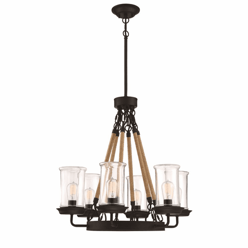 Craftmade Homestead 6-LT Outdoor Chandelier - Espresso - 52026-ESP