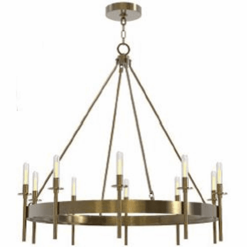 Craftmade Larrson 12-Light Chandelier - Satin Brass - 54312-SB