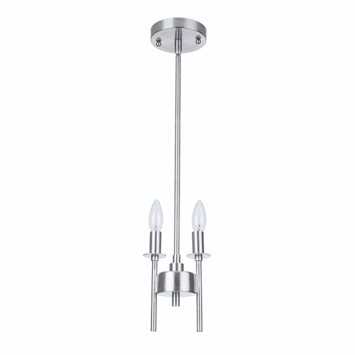Craftmade Larrson 2-LT Mini Pendant - Brushed Polished Nickel - 54392-BNK