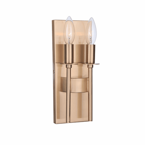 Craftmade Larrson 2-LT Wall Sconce - Satin Brass - 54362-SB