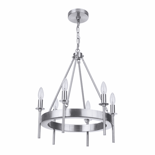 Craftmade Larrson 6-LT Chandelier - Brushed Polished Nickel - 54326-BNK