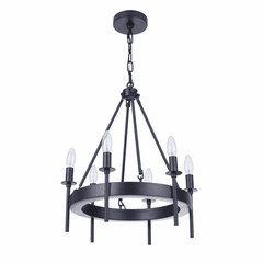 Craftmade Larrson 6-LT Chandelier - Flat Black - 54326-FB
