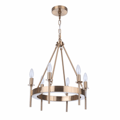 Craftmade Larrson 6-LT Chandelier - Satin Brass - 54326-SB