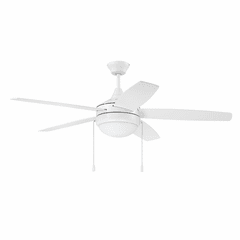 Craftmade Phaze 5 Blade 52" Phaze 5 Ceiling Fan - White - PHA52W5