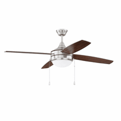 Craftmade Phaze 52" Ceiling Fan w/Light Kit - Brushed Polished Nickel - EPHA52BNK4