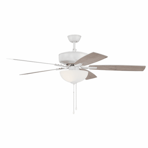 Craftmade Pro Plus 52" Ceiling Fan w/Bowl Light Kit - White - P211W5-52WWOK