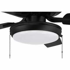 Craftmade Pro Plus 52" Ceiling Fan w/Light Kit - Flat Black - P119FB5-52FBGW