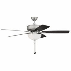 Craftmade Pro Plus 52" Ceiling Fan w/Light Kit - Satin Nickel - P211BN5-52BNGW
