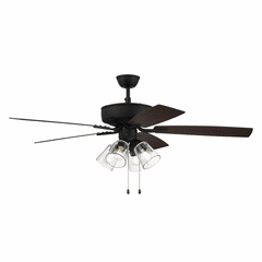 Craftmade Pro Plus 52" Ceiling Fan with 4 Light Kit - Espresso - P104ESP5-52ESPWLN