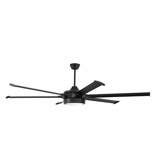 Craftmade Prost 78" Ceiling Fan & LED Light Kit - Flat Black  - PRT78FB6