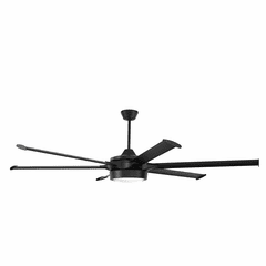 Craftmade Prost 78" Ceiling Fan & LED Light Kit - Flat Black  - PRT78FB6