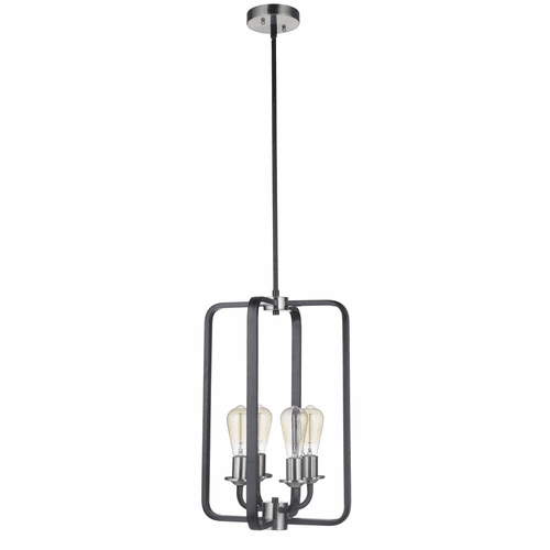 Craftmade Randolph 4-LT Foyer Light - Flat Black/Polished Nickel - 50334-FBBNK