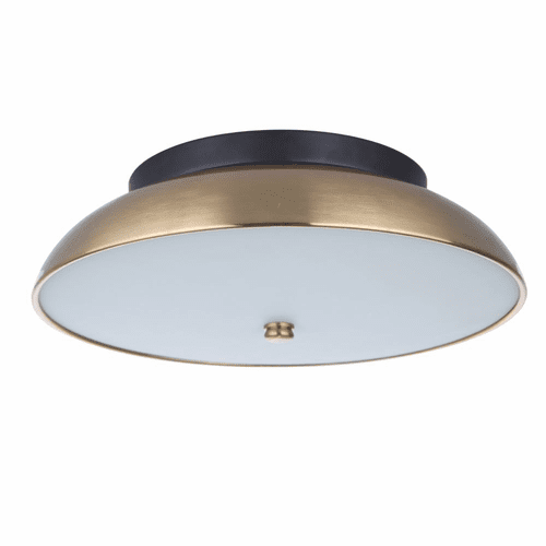 Craftmade Soul 12.5" LED Flushmount - Flat Black / Satin Brass - X6813-FBSB-LED